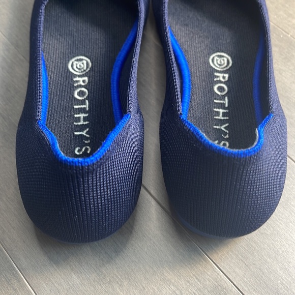 Rothy’s Round Toe Navy Blue Knit Ballet Flats - Picture 5 of 6